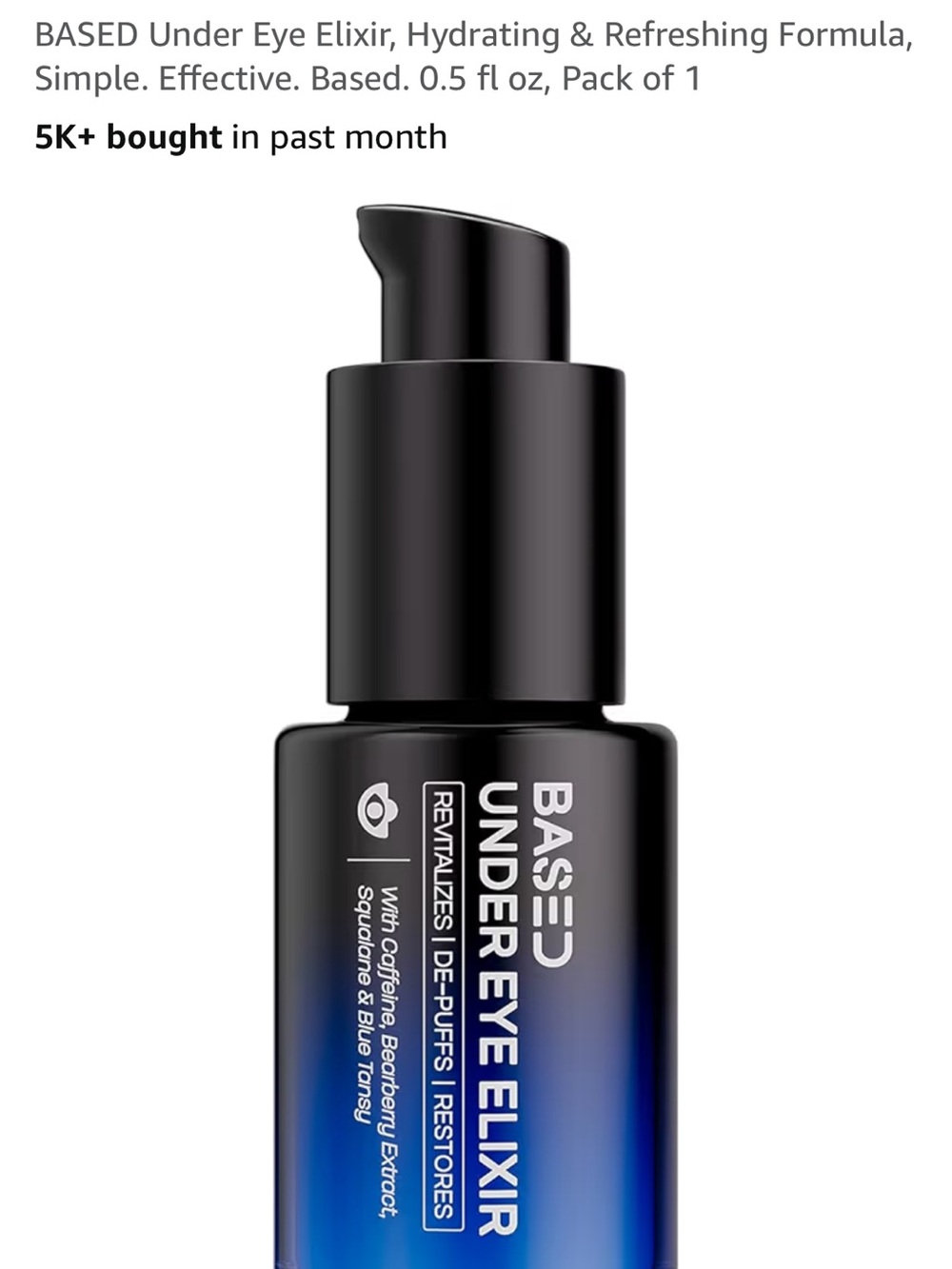 Under Eye Elixir Hydrating Eye Serum - Blue/Black